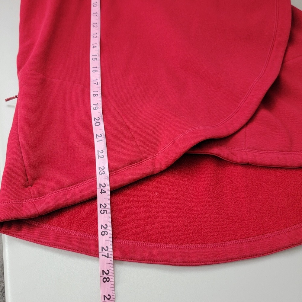 Athleta Cozy Karma Asym Pullover in Decadent Red Size M Thumbholes - Picture 4 of 12
